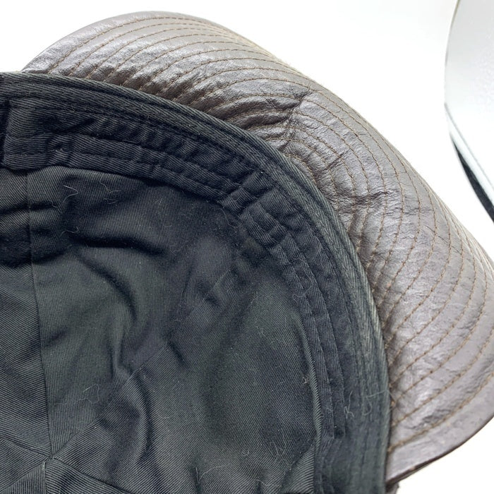 THE REAL McCOY`S リアルマッコイズ A-3 メカニック レザーキャップ ブラック Size 7 1/2 福生店