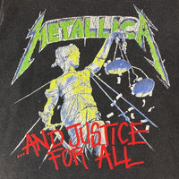 METALLICA メタリカ  AND JUSTICE FOR ALL メタル・ジャスティス 公式タグ USA製 シングルステッチ 1988年コピーライト Tシャツ フェードブラック sizeXL 瑞穂店