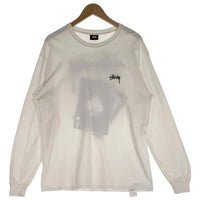 STUSSY ステューシー トランプ プリント 長袖 Tシャツ ロンT ホワイト Size L 福生店