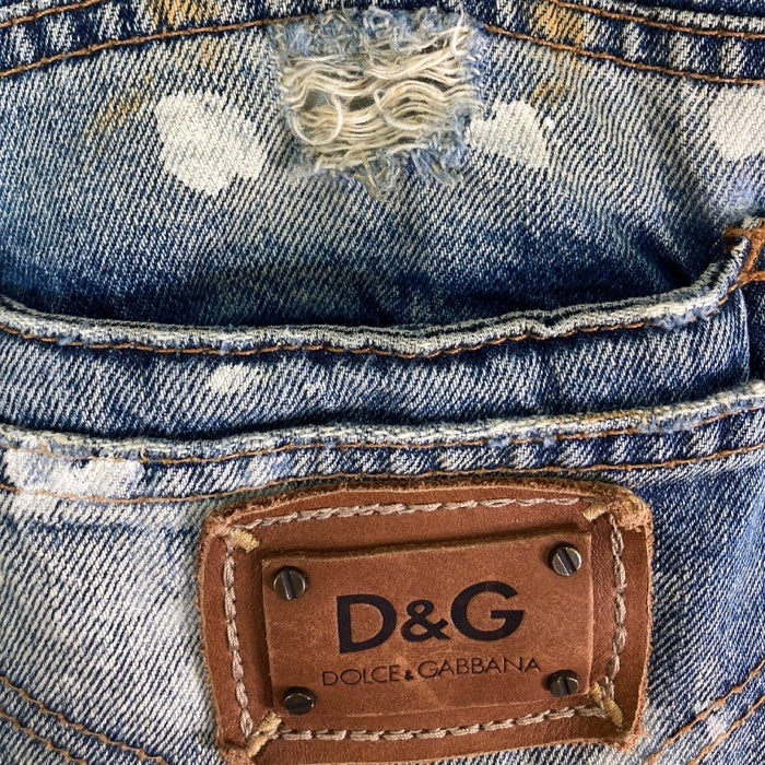 D&G DOLCE&GABBANA ドルチェアンドガッバーナ ダメージ加工 ペンキ デニムパンツ インディゴ size31 瑞穂店