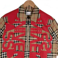 BURBERRY バーバリー 22SS Universal Passport ユニバーサルパスポート ノバチェック 半袖 ハーフジップ シャツ ベージュ Size XS 福生店