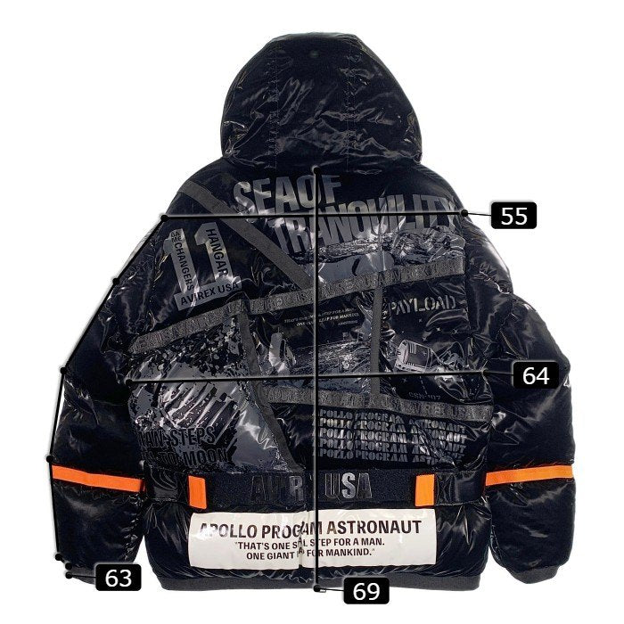 AVIREX アヴィレックス APOLO DOWN JACKET アポロ ダウンジャケット ブラック 6102189 Size XL 福生店