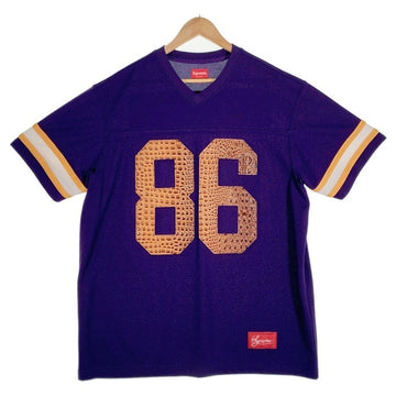 SUPREME シュプリーム 22SS Faux Croc Football Jersey クロコダイルフェイクレザー フットボールジャージ トップ パープル Size XL 福生店
