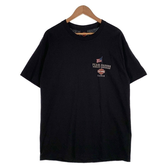 Harley-Davidson ハーレーダビッドソン PEARL HARBOR REMEMBER プリントTシャツ ブラック 2019コピーライト Size L 福生店