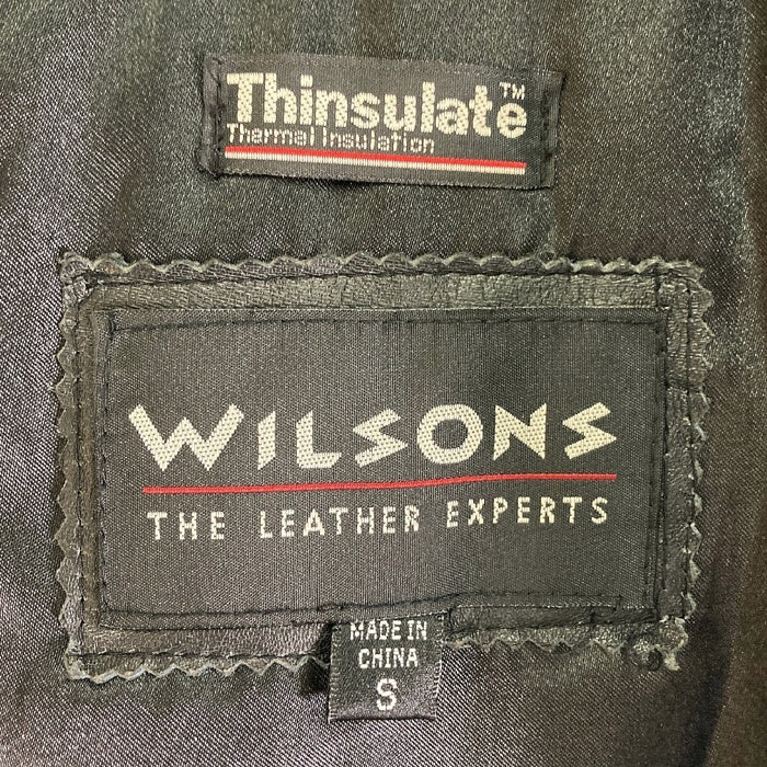 WILSONS ウィルソン Thinsulate 中綿ライナー付き レザーコート ブラック sizeS 瑞穂店