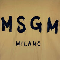 MSGM エムエスジーエム フロントロゴプリント ロングスリーブTシャツ イエロー 2940MM105 Size M 福生店