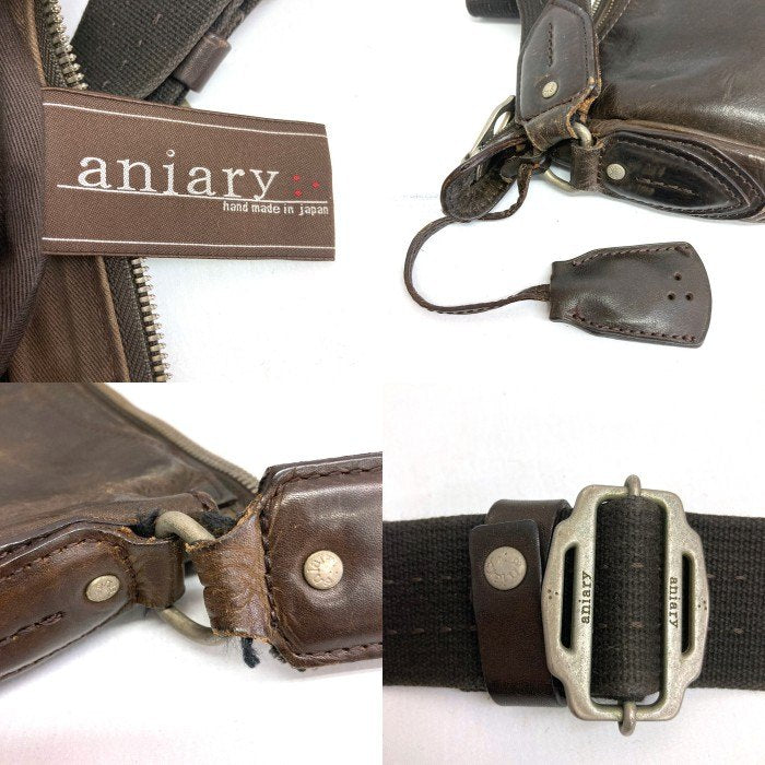 Aniary アニアリ レザーショルダーバッグ ブラウン 瑞穂店