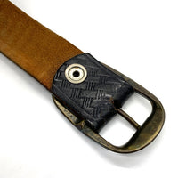 BRACKNEY LEATHER WORKS ブラックニーレザーワークス オーバルバックル レザーベルト ブラック USA製 Size 34 福生店