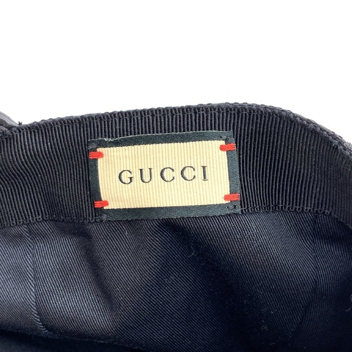 Gucci グッチ GGキャンバス シェリーライン ベースボールキャップ ブラック 13364840150 Size M (58cm) 福生店