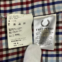 FRED PERRY フレッドペリー スウィングトップ 裏地チェック ネイビー sizeS 瑞穂店