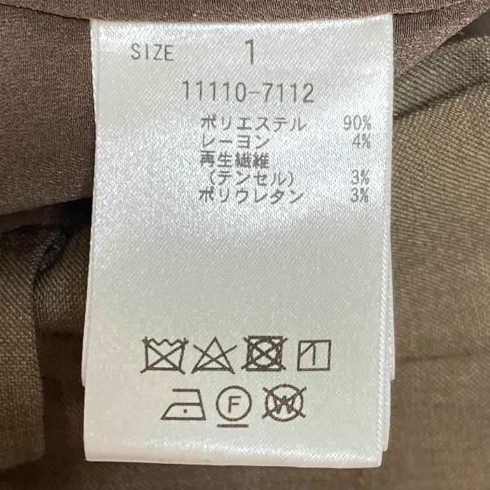 CLANE クラネ 11110-7112 SEMI WIDE TUCK PANTS タックパンツ ベージュ size1 瑞穂店