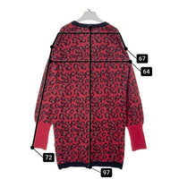 glamb グラム レオパード ロングニットカーディガン レッド GB16AT/KNT09 Size 3 瑞穂店