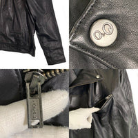 adidas アディダス ALYASHA アルヤシャ LEATHER RIDERS JACKET SHEEPSKIN LEATHER レザー ライダースジャケット シープスキン 羊革 ブラック E75732 Size L 福生店