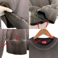 DIESEL ディーゼル S-GINAFY プリントサーマルカットソー ワッフル グレー ガーメントダイ A11253 Size L 福生店