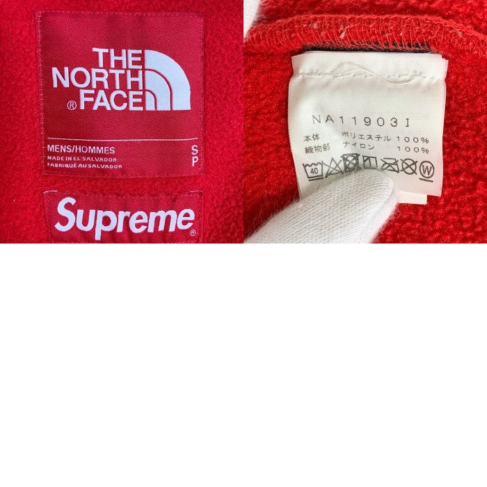 SUPREME シュプリーム 19SS THE NORTH FACE ノースフェイス Arc Logo Denali Fleece Jacket アーチロゴ デナリジャケット フリース レッド NA11903I Size S 福生店