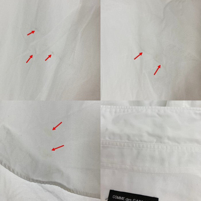 COMME des GARCONS HOMME PLUS コムデギャルソンオムプリュス パッチワークポケット フェルト型抜き 長袖シャツ ホワイト sizeXS 瑞穂店