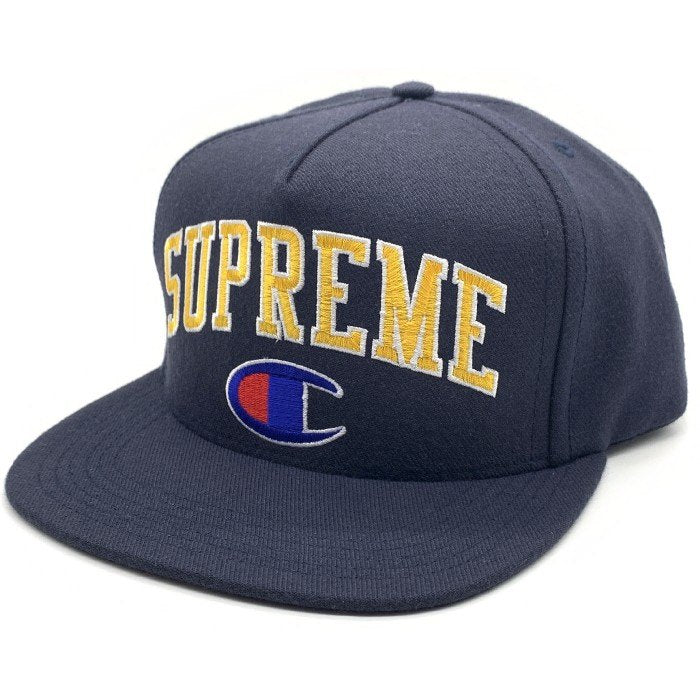 SUPREME シュプリーム 14AW Champion チャンピオン 5-Panel Cap 5パネルキャップ スナップバック ネイビー 福生店