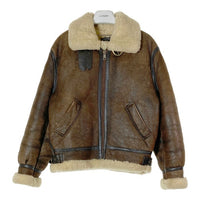 US SHEEPSKIN ユーエスシープシキン USA製 B-3 ムートン フライトジャケット ブラウン sizeM 瑞穂店