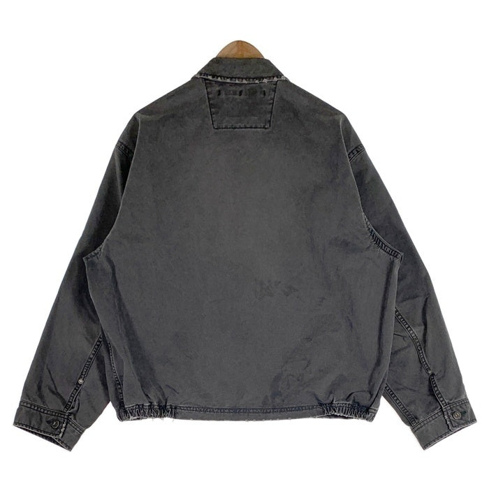 NAUTICA ノーティカ 24SS クラッシュドチノ ジップブルゾン ジャケット グレー USED/ダメージ加工 241-1538 Size L 福生店