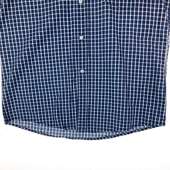 STUSSY ステューシー  銀タグ USA製 ボタンダウン 半袖 チェックシャツ ブルー sizeL 瑞穂店