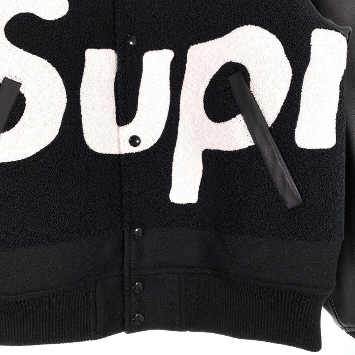 SUPREME シュプリーム 24SS Big Logo Chenille Varsity Jacket ビッグロゴ シェニール バーシティジャケット ブラック Size M 福生店