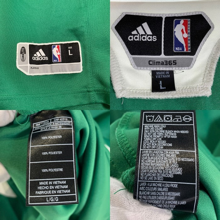adidas アディダス Boston Celtics ボストン・セルティックス Patch Practice Shirt 長袖 Tシャツ ロンT グリーン ホワイト Size L 福生店