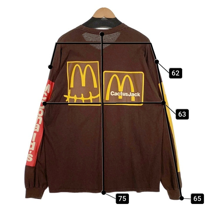 Cactus Jack カクタスジャック 20AW McDonald's マクドナルド Souvenir L/S Tee スーベニアロングスリーブTシャツ ブラウン Size XL 福生店
