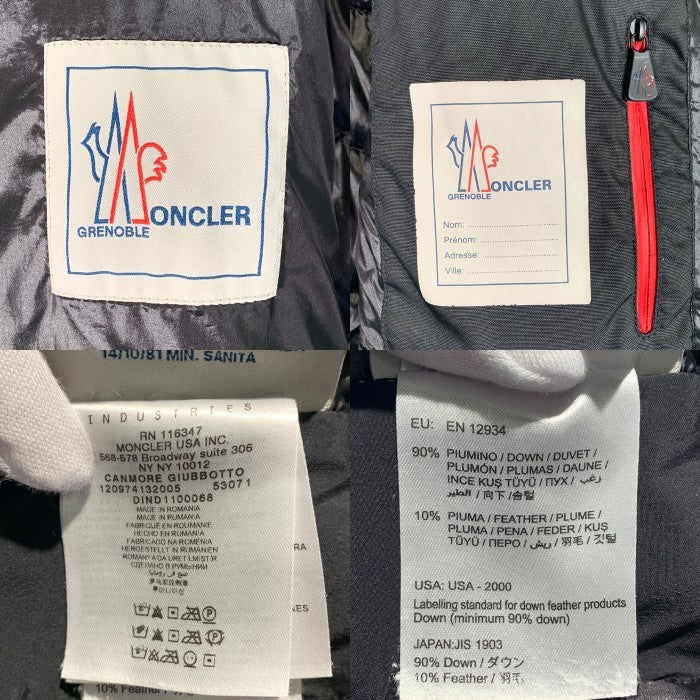 MONCLER GRENOBLE モンクレール グルノーブル CANMORE GIUBBOTTO カンモール ダウンジャケット ブラック 並行品 Size 1 福生店