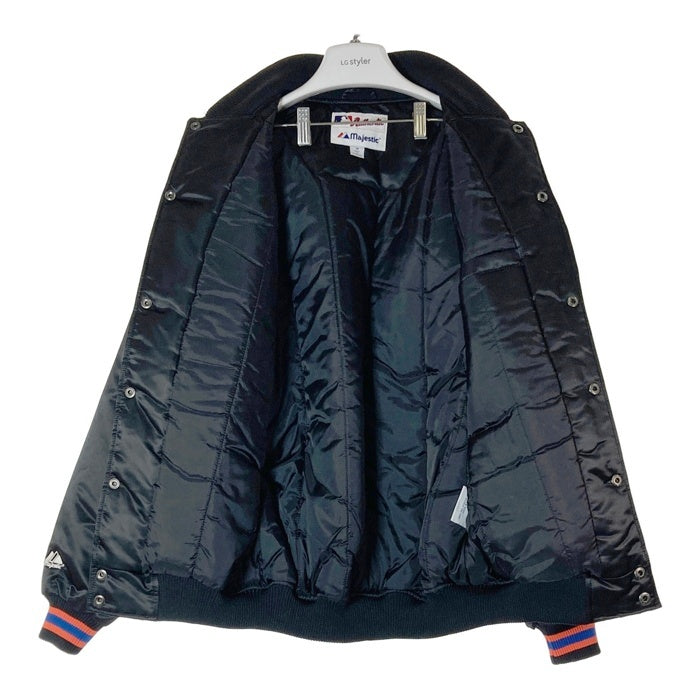 Majestic マジェスティック MLB New York Mets ニューヨーク・メッツ スナップボタン ナイロンスタジャン ブラック sizeM 瑞穂店
