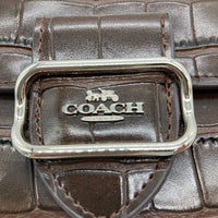 COACH コーチ クロコ型押し 二つ折り財布 ブラウン 瑞穂店