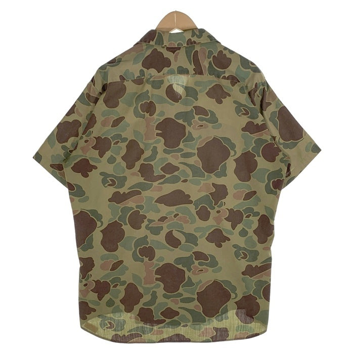 70's Duxbak ダックスバック ダックハンターカモ 半袖シャツ グリーン Size L 相当 福生店