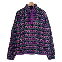 L.L.Bean エルエルビーン Sweater Fleece Pullover セーターフリースプルオーバー ジャケット ニット スナップ ブラック パープル Size XL-R 福生店