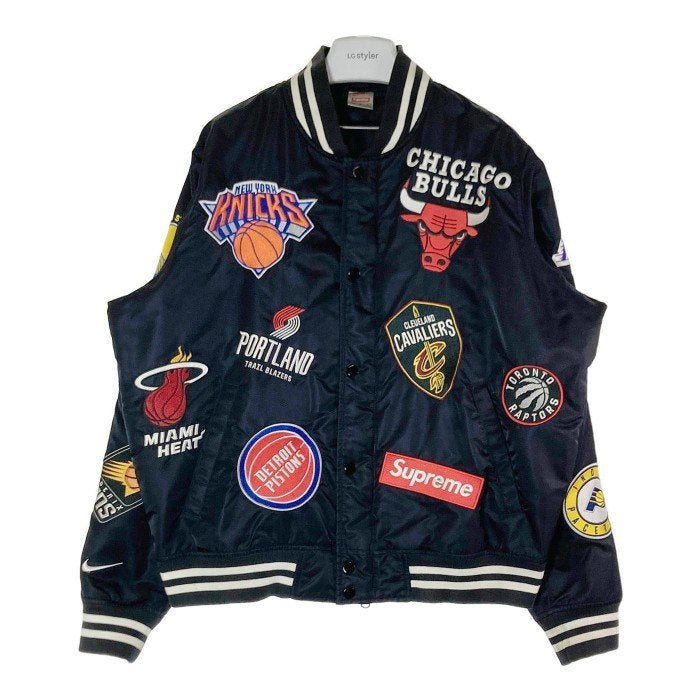 SUPREME シュプリーム × NIKE ナイキ AO3631-010 18SS NBA Teams Warm-Up Jacket ウォームアップ ジャケット スタジアムジャケット ブルゾン ブラック sizeM 瑞穂店