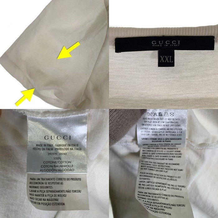 Gucci グッチ オールドエンブレム プリント Tシャツ ホワイト 並行品 Size XXL 福生店