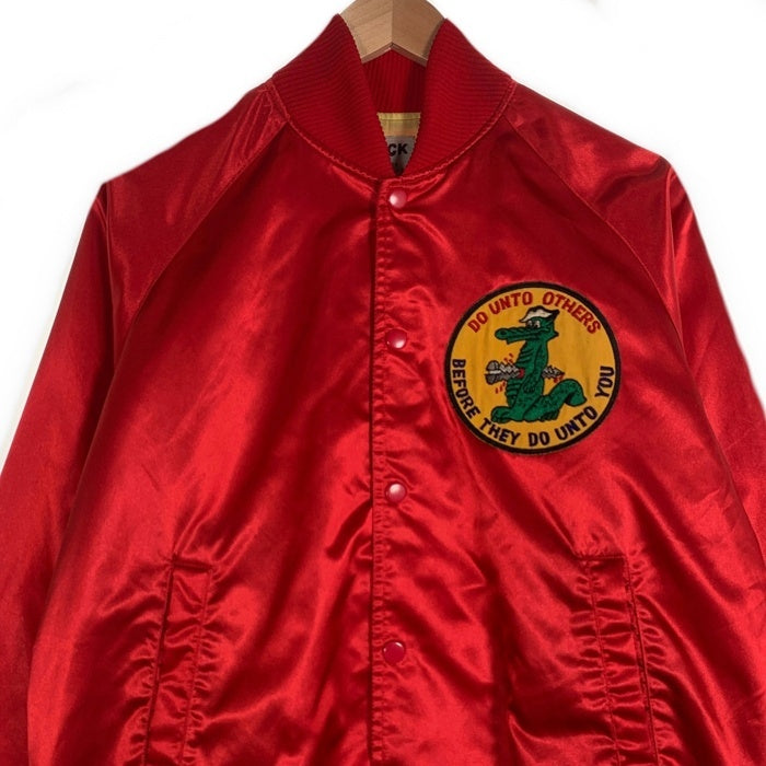 60's~ DUCK ダック スーベニアジャケット スカジャン Harley-Davidson DUCK商会 レッド Size M 福生店