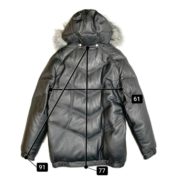 SUPREME シュプリーム 05AW Leather Down Jacket レザーダウンジャケット ブラック ファー Size L 福生店