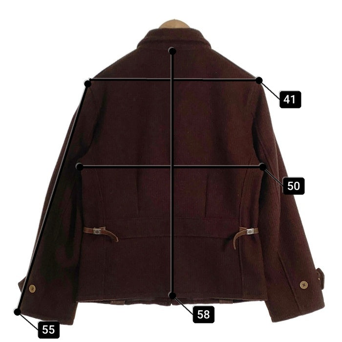 WAREHOUSE ウエアハウス 1930's STYLE WOOL × LEATHER TWO-TONE SPORTS JKT スポーツジャケット TALONジップ ブラウン Size S 福生店