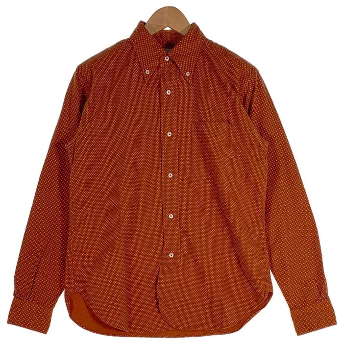 SUGAR CANE Light シュガーケーンライト ドット柄 フランネルボタンダウンシャツ 長袖 エンジ Size M 福生店