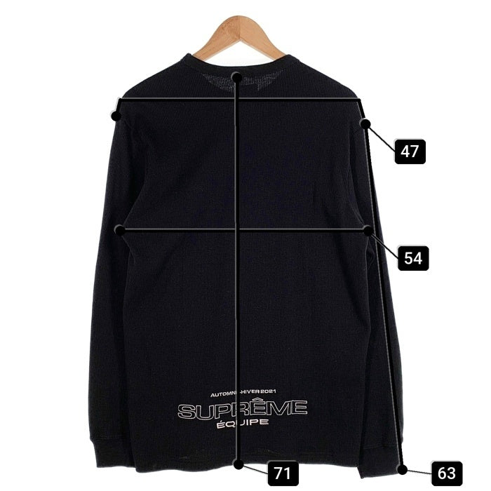 SUPREME シュプリーム 21AW Equipe Thermal エクイップサーマルカットソー 長袖 ブラック Size M 福生店