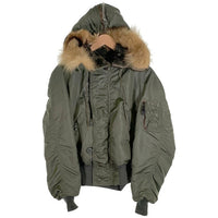 U.S. ARMY 60's ALPHA INDUSTRIES アルファインダストリーズ N-2B コヨーテファー  黒タグ CONMERジッパー フライトジャケット オリーブ MIL-J-6278D / 8415-270-0366 /DSA-1-2355-63-C  SIze M 福生店