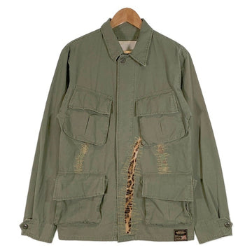 DENIM&SUPPLY RALPH LAUREN デニム&サプライ ラルフローレン ジャングルファティーグ ミリタリーフィールドジャケット リペア加工 リップストップ オリーブ Size S 福生店