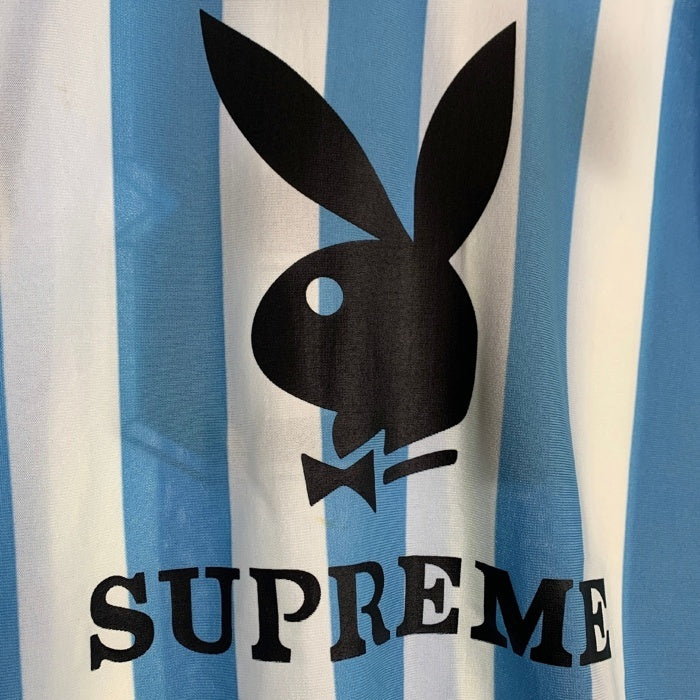 SUPREME シュプリーム 18SS PLAYBOY プレイボーイ Soccer Jersey サッカージャージー ゲームシャツ ホワイト ライトブルー Size M 福生店