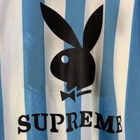 SUPREME シュプリーム 18SS PLAYBOY プレイボーイ Soccer Jersey サッカージャージー ゲームシャツ ホワイト ライトブルー Size M 福生店