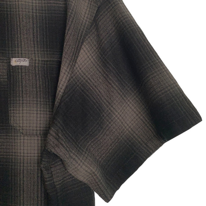 CALTOP キャルトップ オンブレチェック 半袖シャツ ブラック アクリル Size M 福生店