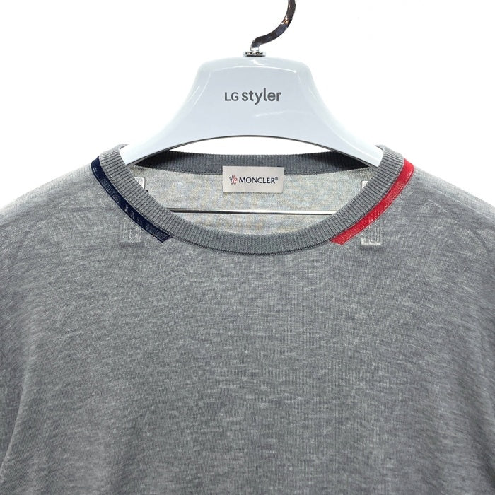MONCLER モンクレール 17AW MAGLIONE TRICOT GIROCOLLO ROUND NECK JUMPER グレー sizeM※品質タグ欠損 瑞穂店
