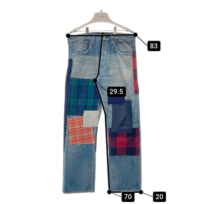JUNYA WATANABE COMME des GARCONS ジュンヤワタナベ コムデギャルソン JL-P203 AD2013 異素材パッチワーク デニムパンツ ジーンズ インディゴ SizeS 瑞穂店