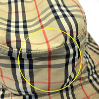 SUPREME シュプリーム BURBERRY バーバリー 22SS Crusher Hat クラッシャー ハット バケットハット チェック ベージュ USA製 Size S/M 福生店