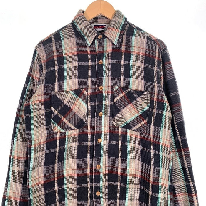 80's BIG MAC ビッグマック フランネルチェックシャツ グレー USA製 Size S 福生店