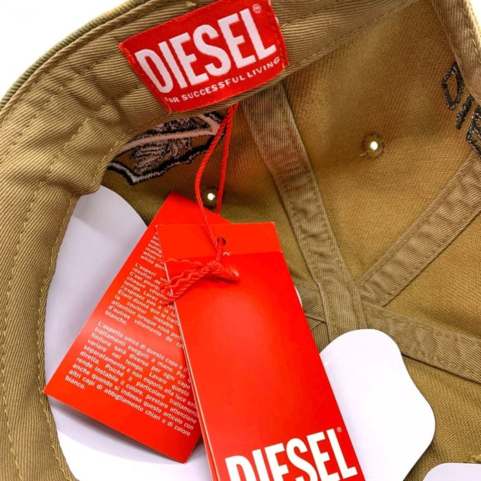 DIESEL ディーゼル C-PATCHY シーパッチー ベースボールキャップ ダメージ加工 オリーブ A24140 Size 2 福生店