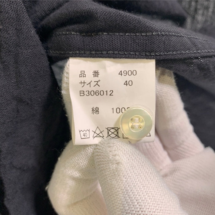 FULLCOUNT フルカウント STAND COLLAR CHAMBRAY SHIRT 5oz スタンドカラーシャンブレーシャツ プルオーバー ブラック 4900 Size 40 福生店